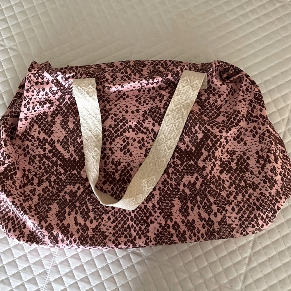 Maaji Pink Snakeskin Tote/ Beach bag